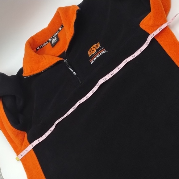Starter Men's medium GameDay OSU OK State Cowboys fleece pullover black/orange - Picture 8 of 11